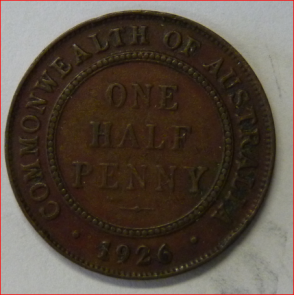 Australie half penny 1926 KM22